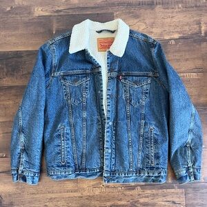Levi Strauss denim fur jacket size L